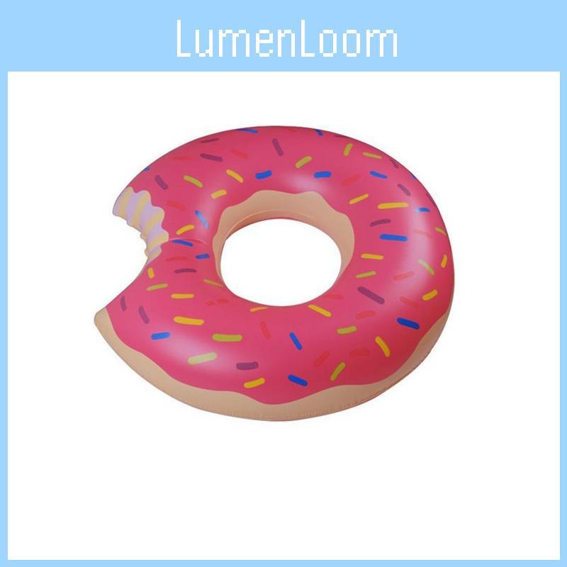 Kids Swim Ring With Thick Pvc Construction And Doughnut Pattern For Pool Fun