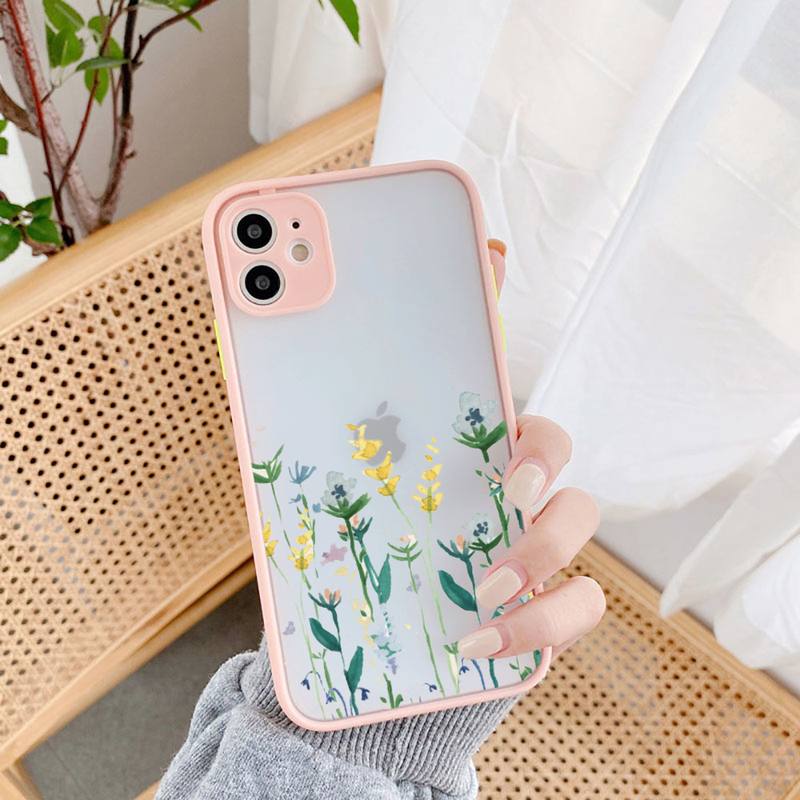 Fashion Flower Phone Case for iPhone 11 12 13 Mini Pro XS MAX 8 7 6 6S Plus X 5S SE 2020 XR Case