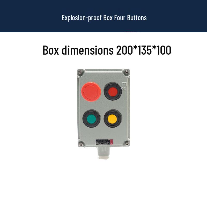 LA53 Explosion-Proof Emergency Stop & Self-Locking Control Switch Box (1H/2H/3H)