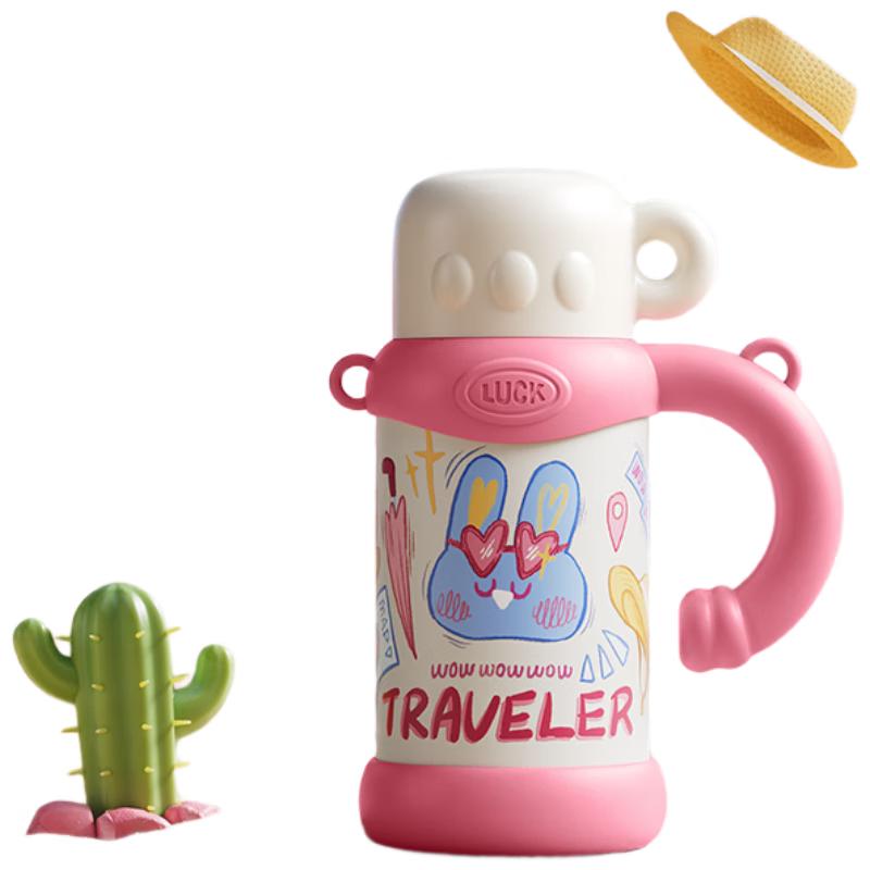 Wushengwu Portable 316L Stainless Steel Straw Water Bottle