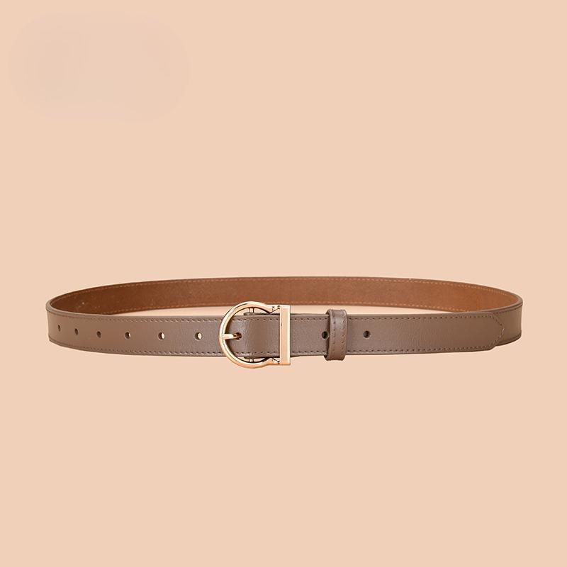 

Новый женский ремень из натуральной кожи, ретро, универсальный, с кожаной пряжкой-пином, женский декоративный ремень для джинсов, универсальный 105cm