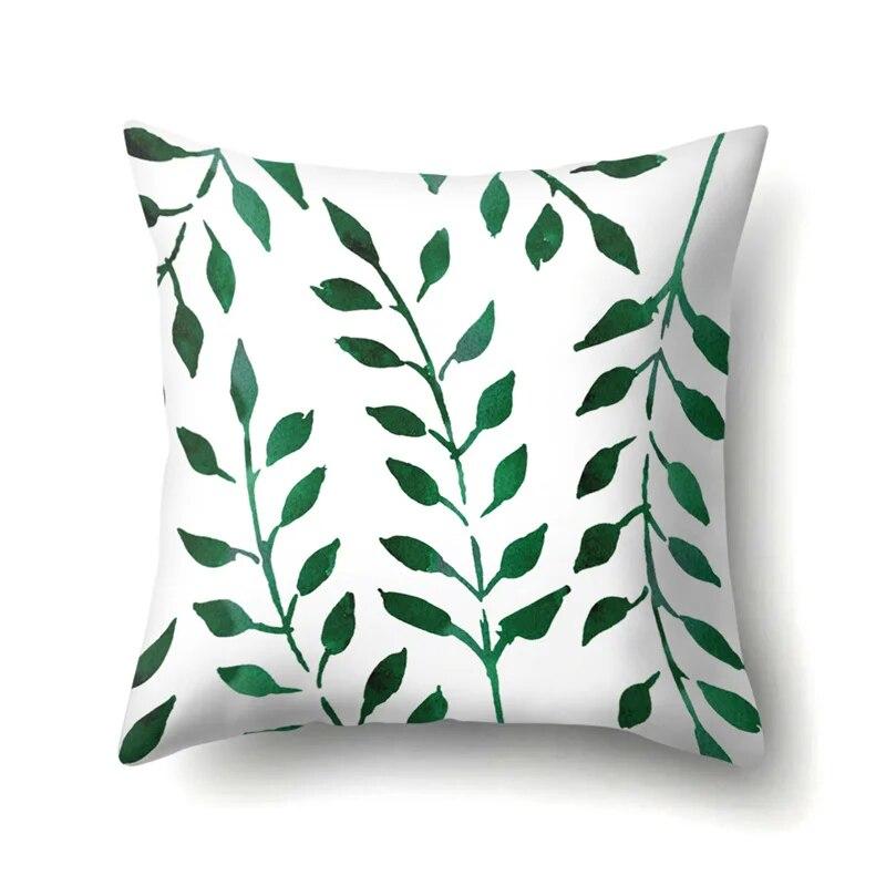 Modern Living Room Sofa Pillow Cover Home Decoration Natural Plant Flower Leaf Print Cushion