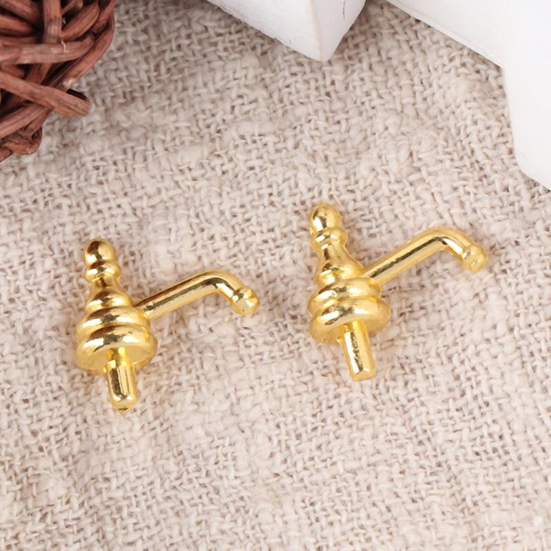 2 Stück 1:12 Puppenhaus Mini Legierung Wasserhahn Simulation Wasserhahn Modell Spielzeug