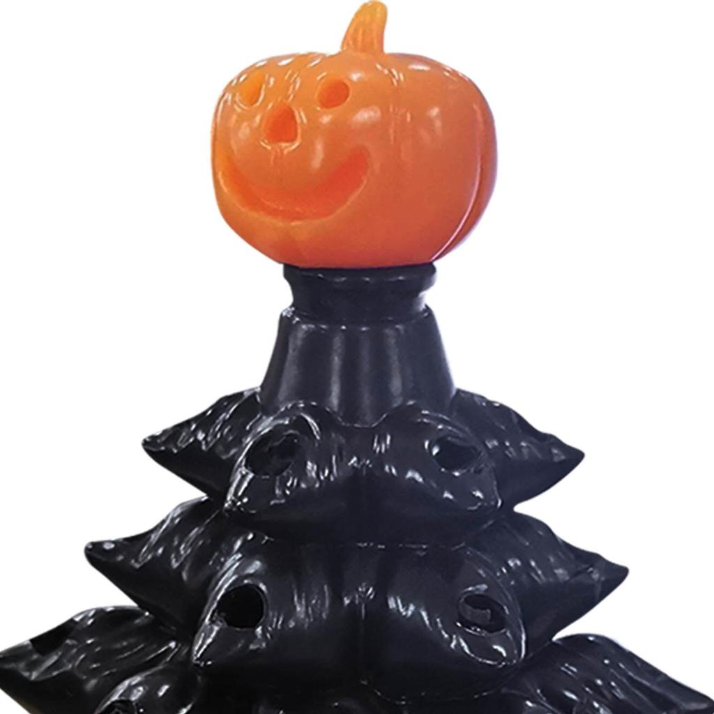 Hand-Painted Black Tabletop Halloween DecorTree,Lighted Centerpiece