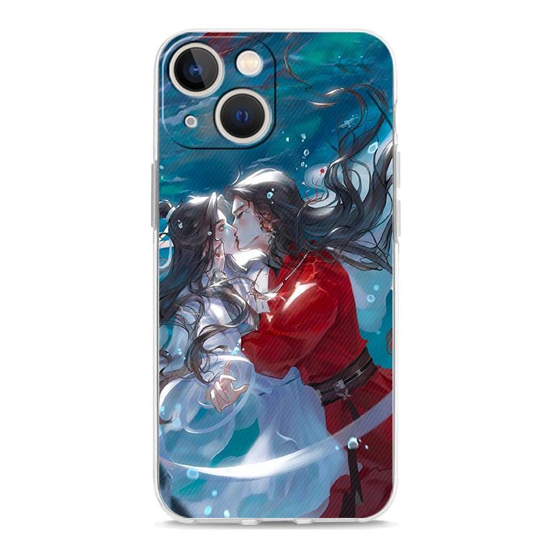 Heaven Official's Blessing Luxury Transparent Phone Case For iPhone 15 16 14 13 12 mini 11 Pro Max XS X XR 7 8 Plus Clear Cover