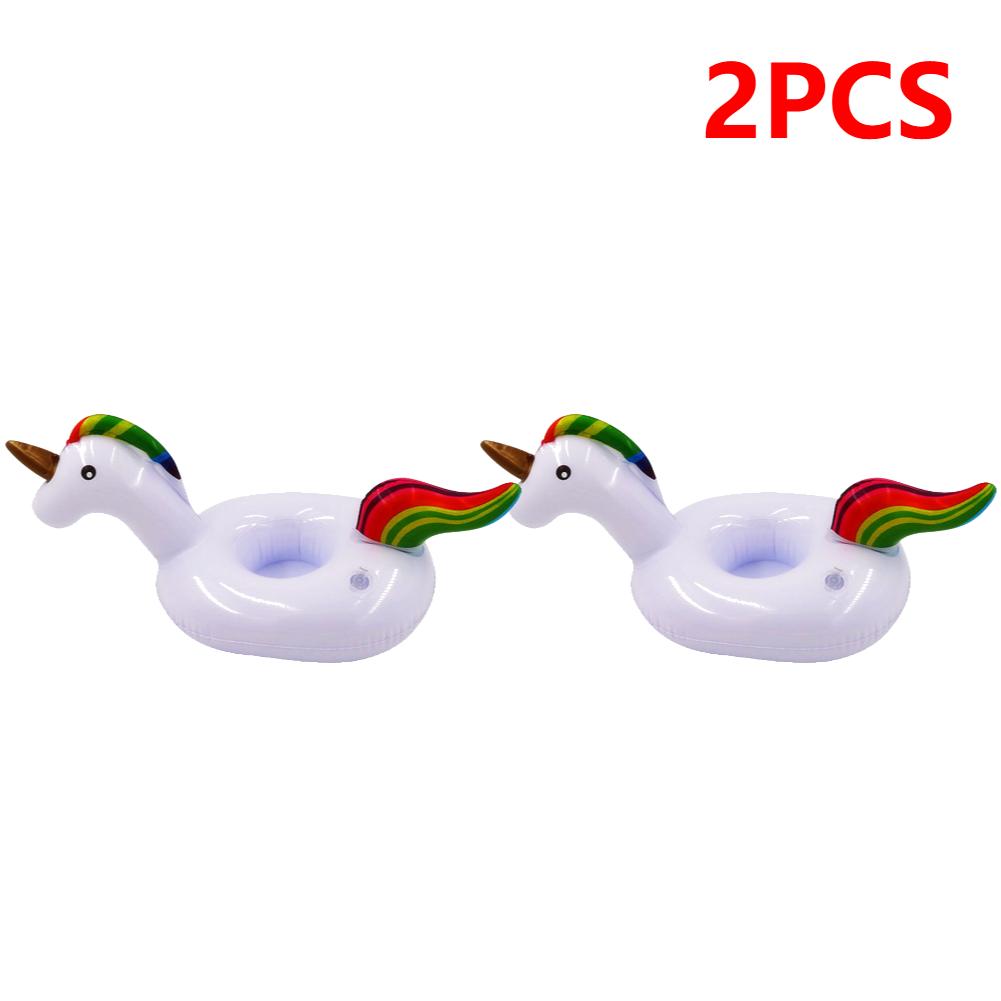 Nafukovací držák na pohár plovoucí nafukovací podtácky na nápoje z kokosového stromu Flamingo Unicorn držák na pití do bazénu plovák