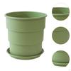 Flower Plant Pot Minimalist Portable Versatile Use Small Planter with Drainage Hole and Saucer for