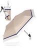 KIZAWA Carbon Fiber Parasol with Automatic UV Light Folding Level 5 Water Full Light Heat Folding Parasol for 6 53cm Main Rib Beige X
