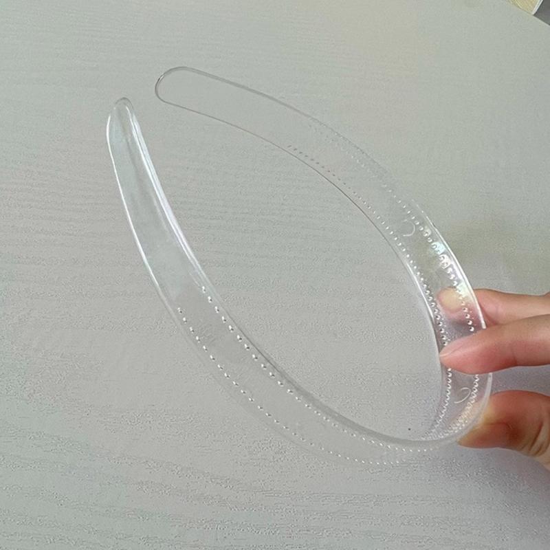 Plain Headbands Toothed Hair Hoop Headbands Clear Plastic Hair Hoop 8mm/12mm/20mm/25mm Plain Headbands Toothed Comb
