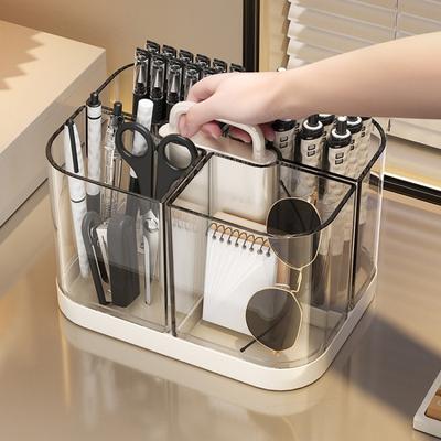 Popular Acrylic Pen Holder Student Desktop Storage Box Light Luxury Premium Sense Pen Case Desk Office Storage Box