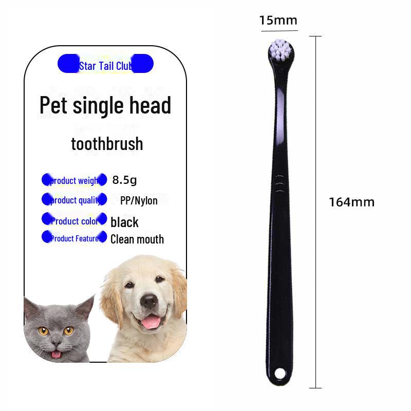 Disposable Pet Toothbrush for Dogs & Cats - Individually Wrapped for Oral Cleaning