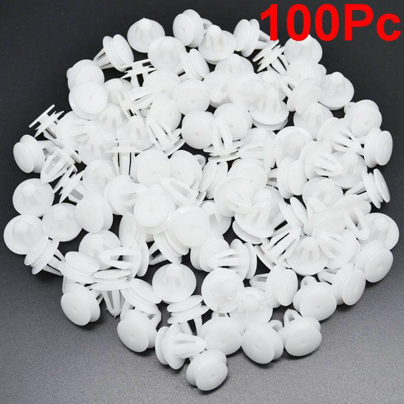 100pcs автомобиль Дверь панель Trim Push Pin Ривет Зажим Заквеситель фиксатор Комплект белый – купить по низким ценам в интернет-магазине Joom