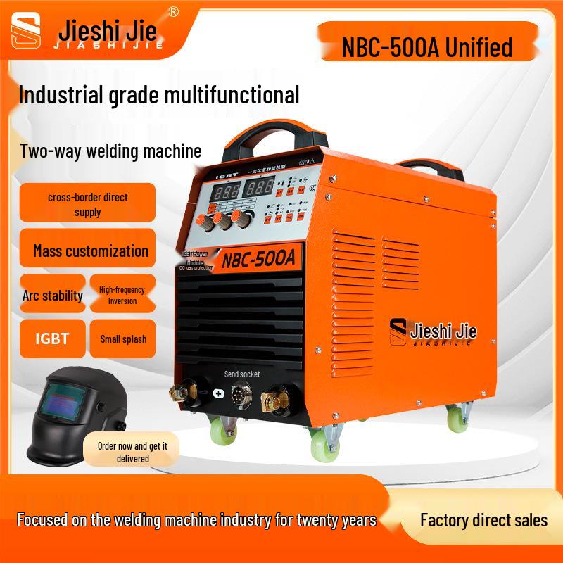 Industrial NBC-500A Dual-Use Gas Shielded Welder, Three-Phase Electric Multifunctional Unit