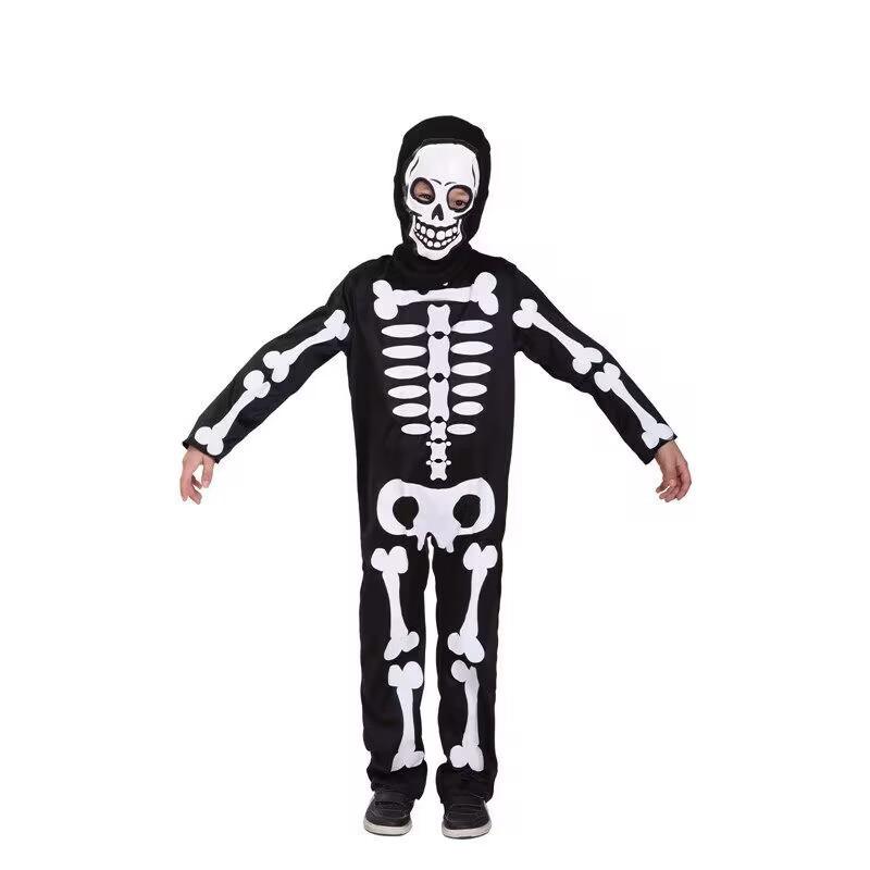 Halloween clothes spoof skeleton onesie skeleton horror toy game parent-child party costume