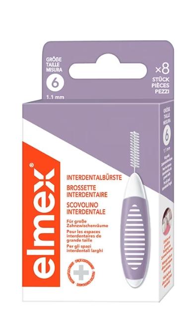 Elmex Interdental Brushes 6 x 1.1mm, 8-pack 
