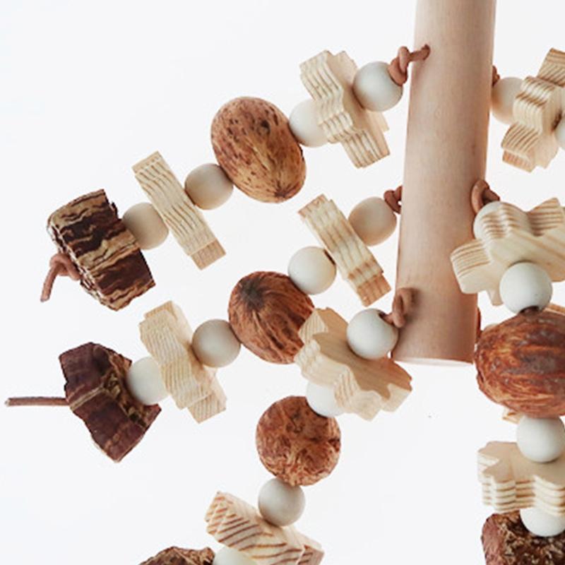 Vogel Kau Spielzeug Papageien Käfig Biss Spielzeug Mehrere Holzblöcke Perlen Vogel Papagei Spielzeug für Kleine und Mittlere Papageien Vögel