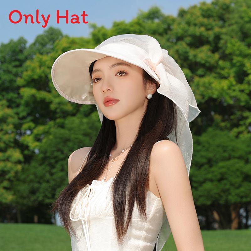 Summer Sun Protection Hat With Wide Brim Foldable Lightweight For Women