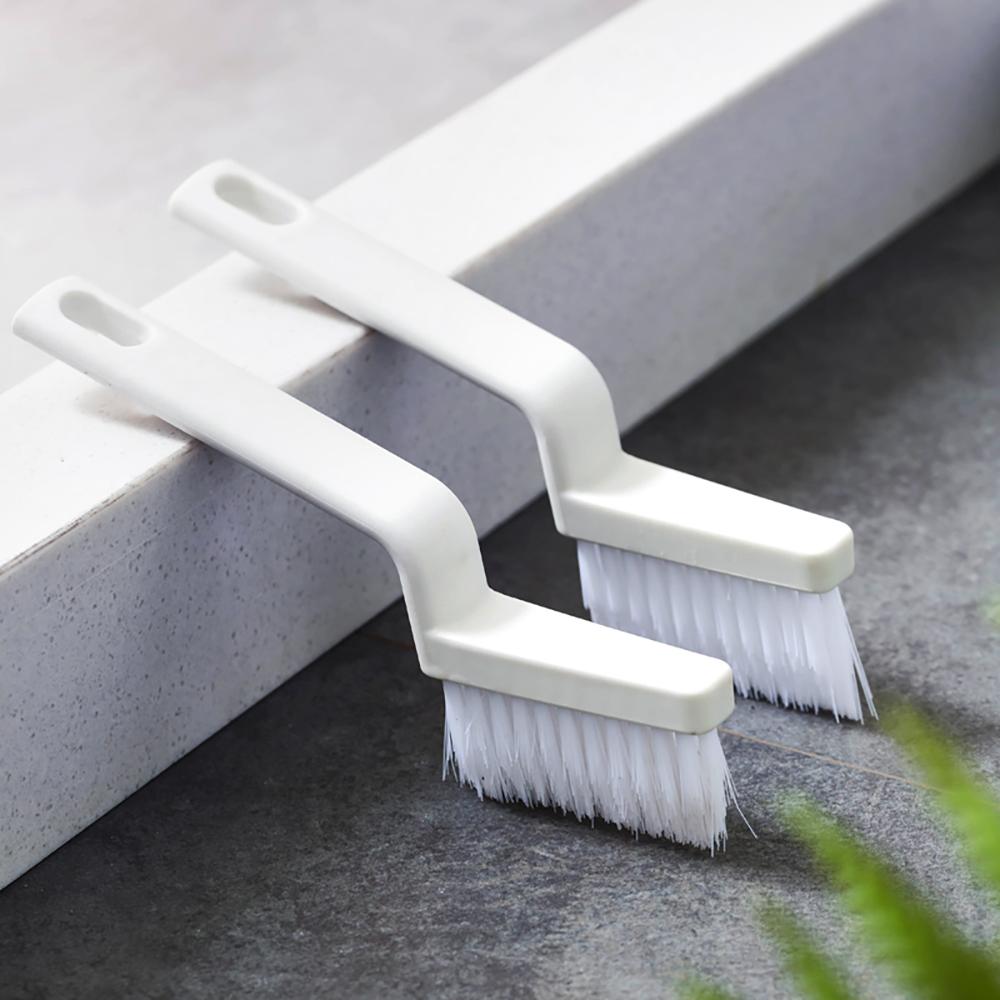 Ergonomic Non-Scratch Plastic Handle Cleaning Brush PP Soft Bristle Bathroom Gap Kitchen Crevice Multi-Purpose Scrub Brush