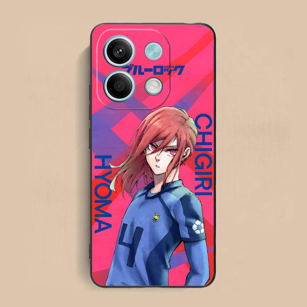 Blue Lock Chigiri Hyoma Phone Case for Xiaomi Redmi Note 14 13 12 11 S Pro Plus 4G 5G Colorful Printing Cover Cellphones Cover