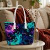 Cosmic Pattern Shoulder Tote Bag for Daily Shopping Commute Stylish Carryall