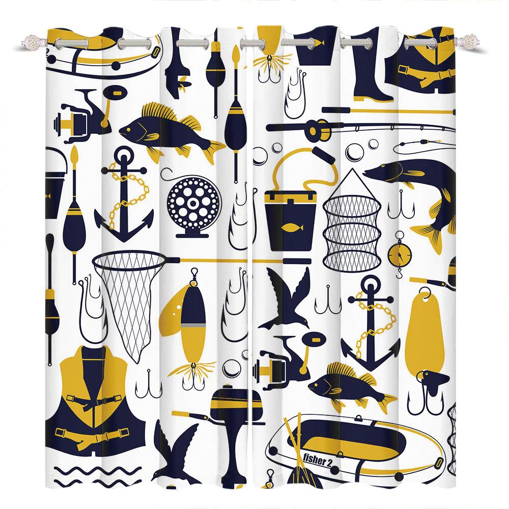 Kids Room Decoration Curtain Cartoon Pattern Whale Unicorn Space Planet Elephant Boy Girl Children'S Bedroom Blackout Curtains