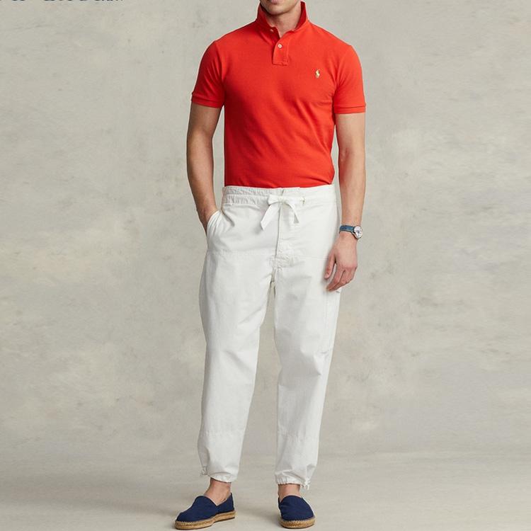 Polo Ralph Lauren Slim Fit Mesh Short Sleeve Polo Shirt Men tops Red MNPOKNI1N821698-600