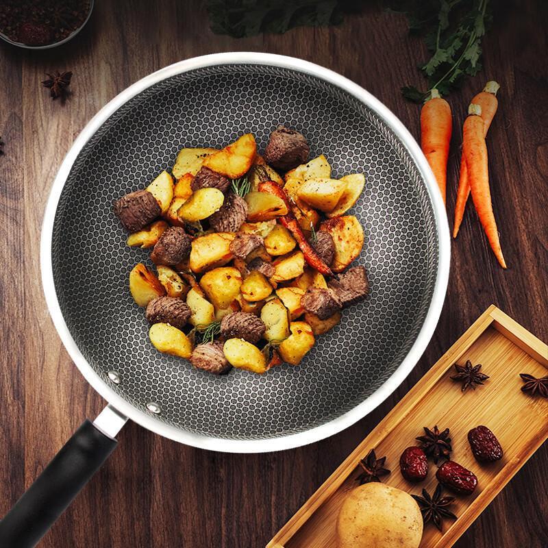 Supor 316L Stainless Steel Non-Stick Honeycomb Wok