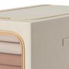 Clothes Storage Bag 50L Clothes Storage Bin Bedroom Storage Box with Metal Frame Handle 47x35x30cm