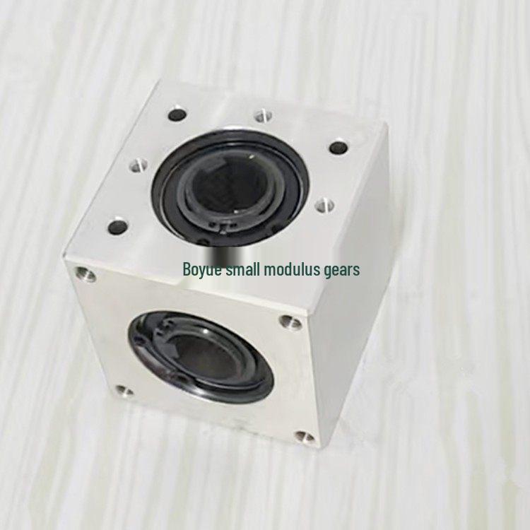 57x57 Small Bevel Gear 90° Right Angle Converter, 1:1 Gear Ratio, Hexagonal D-Hole Shaft Keyway