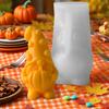 Halloween Pumpkin Gnome Candle Mold DIY Aroma Wax Plaster Resin Spooky Decor Gift Craft Party Favors