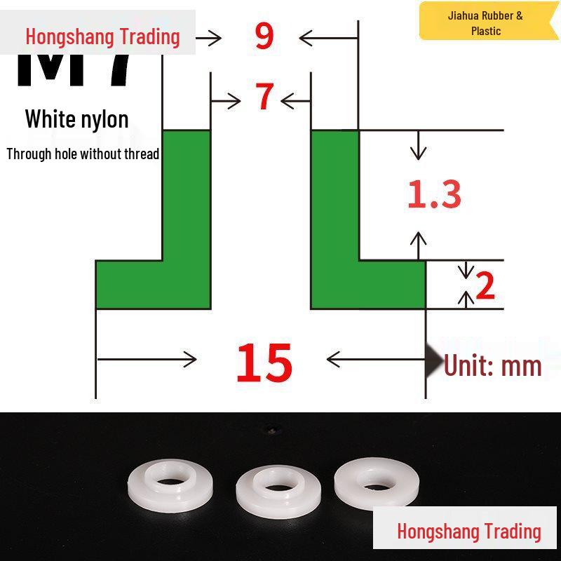 Step T-Shaped Nylon Insulating Bushing Washer, M3-M35 Thread Protection Spacer