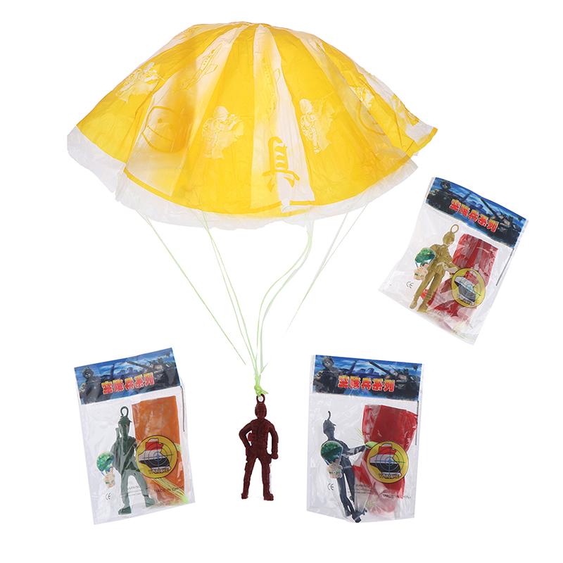 4Pcs Plastic Ejecting Parachute Toy Outdoor Soldier Hand Throwing Parachute Toy