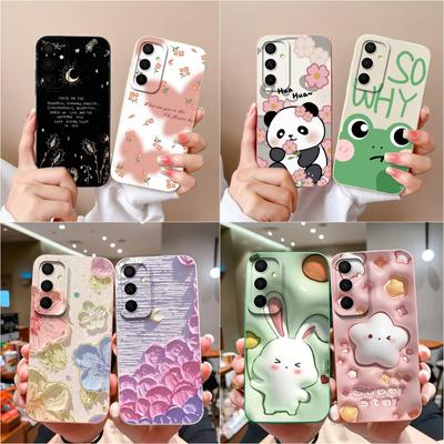 Cover per Samsung Galaxy A55 S22 S23 M34 A05 A15 C55 F15 S24 Custodia per telefono con motivo a cartone animato con coniglio carino Guscio in silicone liquido anti-caduta Bumper per Samsung