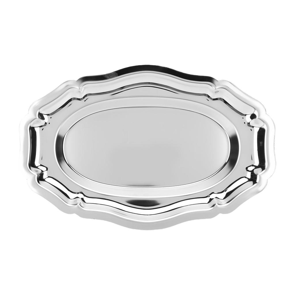 Serving Tray 304 Stainless Steel Dessert Plate Multi Purpose Reusable Decorative Appetizer Platter for Kitchen Party