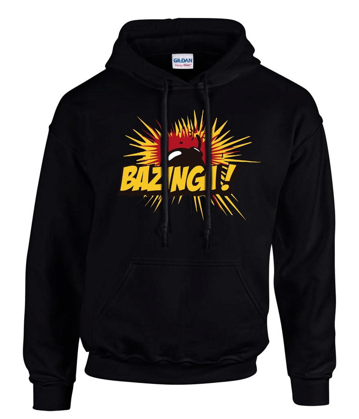 BAZINGA! Big Bang Sheldon Theory Schwarze Hoodies Kapuzenpullover -3247-SW XXXL