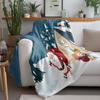 Tuniu Christmas Santa Snowman Print Blanket Sofa Bed Living Room Decorative Throw Blanket