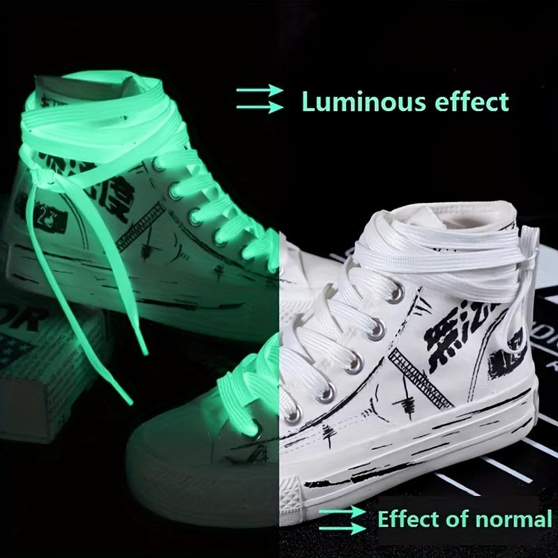 1 Pair Luminous Shoelaces for Sneakers - Reflective, Glow-in-the-Dark Shoelaces for Men & Women - Suitable for Sports & Nighttime Running