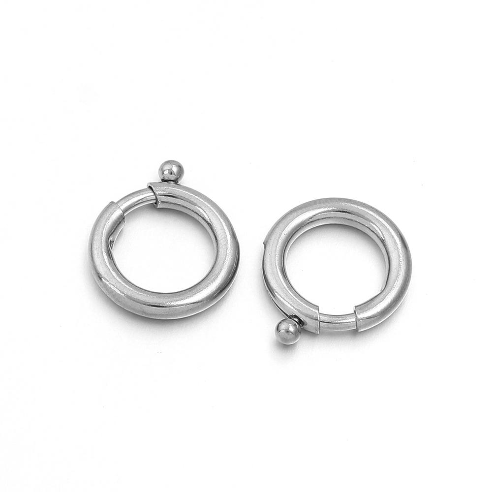

2pcs Stainless Steel Spring Clasps Round Ring Clasp Hooks Buckle Connectors For DIY Jewelry Making Bracelet Necklace Accessories 10mm