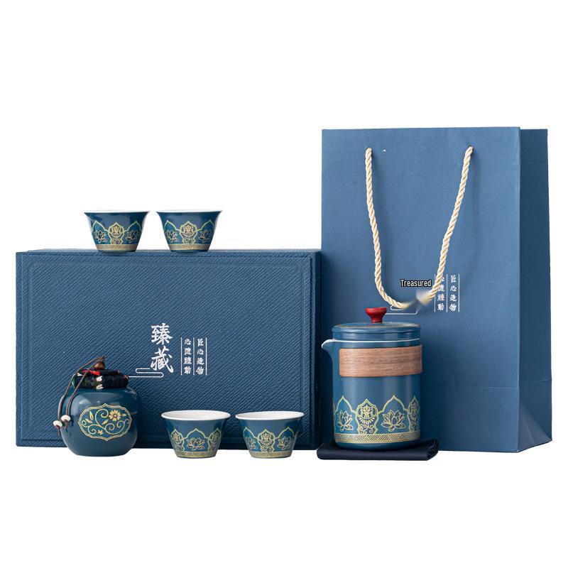 Corporate New Year Gift: Custom Logo Tea Set for Clients and Employees
