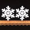 Mini Non-Woven Snowflake Christmas Decor with Silk Flower - No Back Adhesive