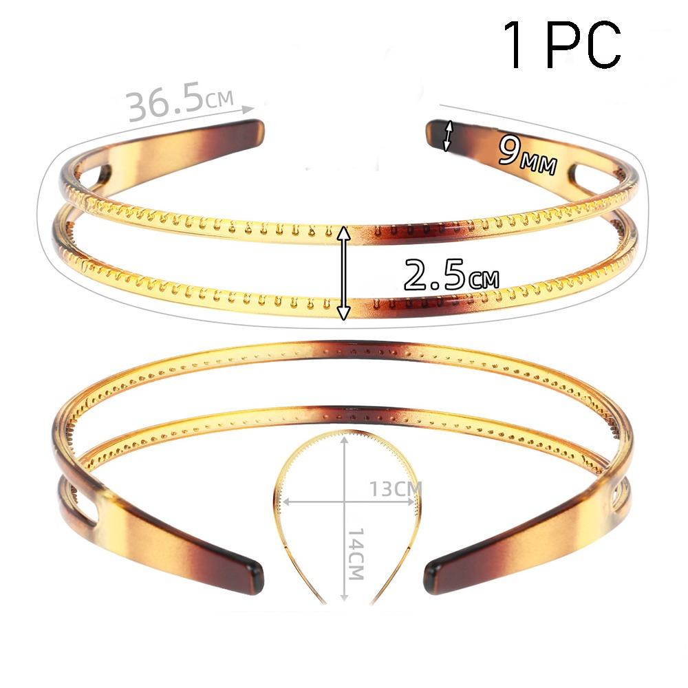 

Wide Double Breasted Hairband Simple Hair Band for Travel and Daily Wear All Matching коричневий