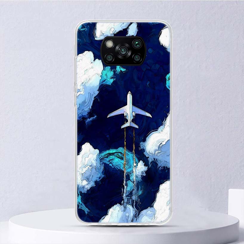 Aircraft Airplane Cool Soft Case For Xiaomi Poco X7 X6 X5 X4 X3 Nfc F7 Ultra F6 F5 Pro Phone Cover F4 Gt F3 M5S M4 M3 M5 M6 Coqu