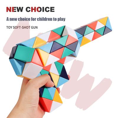 24-72 Segmente Magischer Würfel Schlange Mehrfarbig 3D Puzzle Fidget Toys Dekompression Verformbare Würfel Lernspielzeug