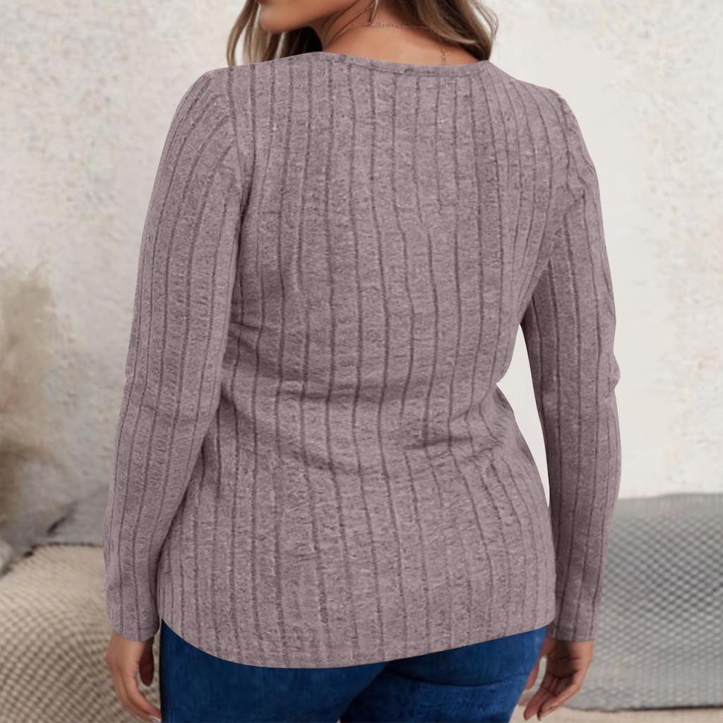 Women's Fashion Casual Solid Color Oversized  Long Sleeve  Fit Top