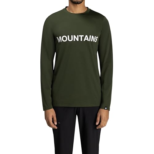 Mammut QD Logo Print Long Sleeve T-shirts AF Men s 1016-01030 Medium Dark Marsh PRT4, Asian Fit