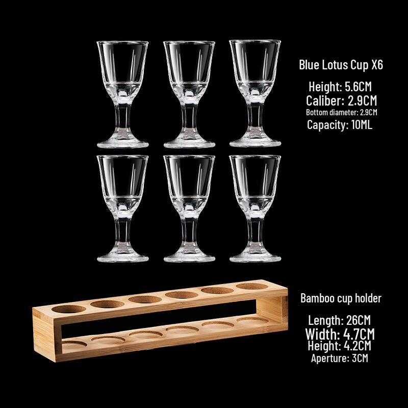 Qianxing Transparent Glass Liquor Cups