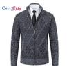 Cozy Up Pánska bunda jesenný a zimný trend pekný pánsky voľný voľný čas fleece sveter Univerzálny pletený sveter sveter na zips