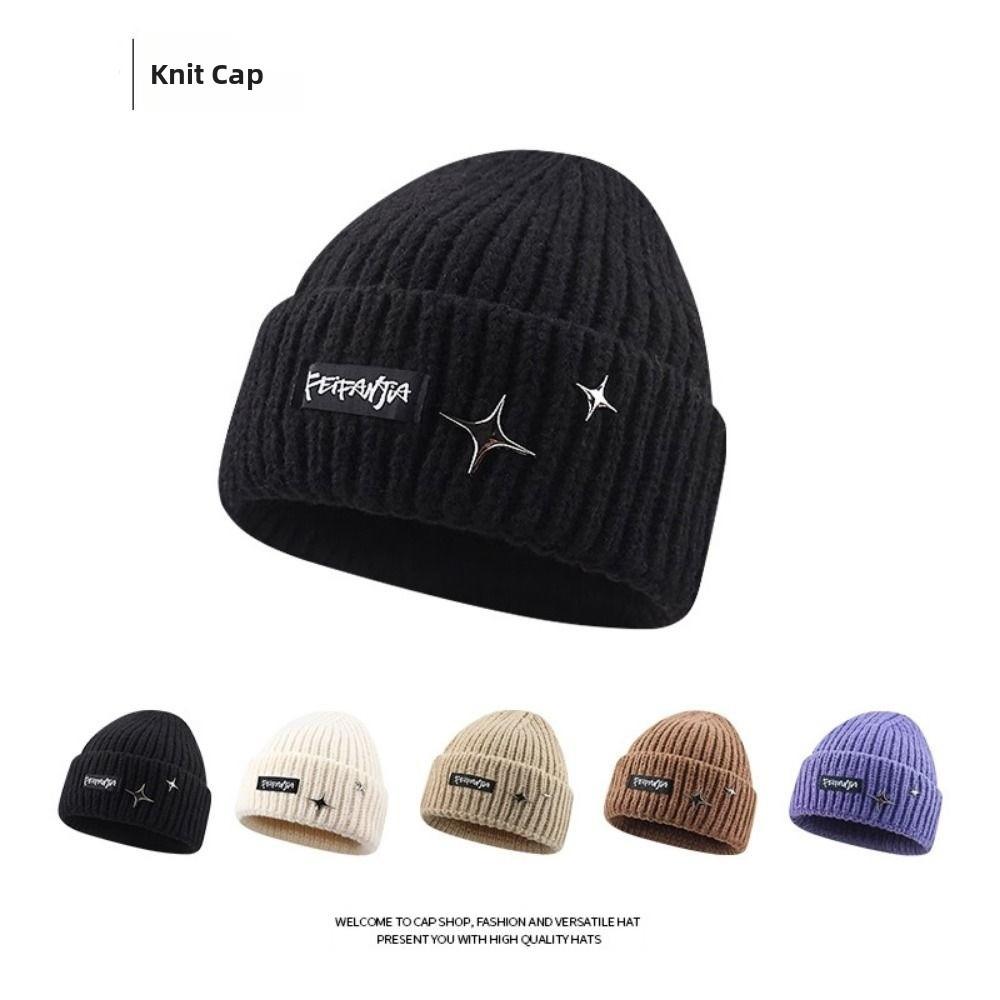 Solid Color Winter Autumn Hats Keep Warm Female Beanie Caps Warmer Bonnet  For Women/Men/Students