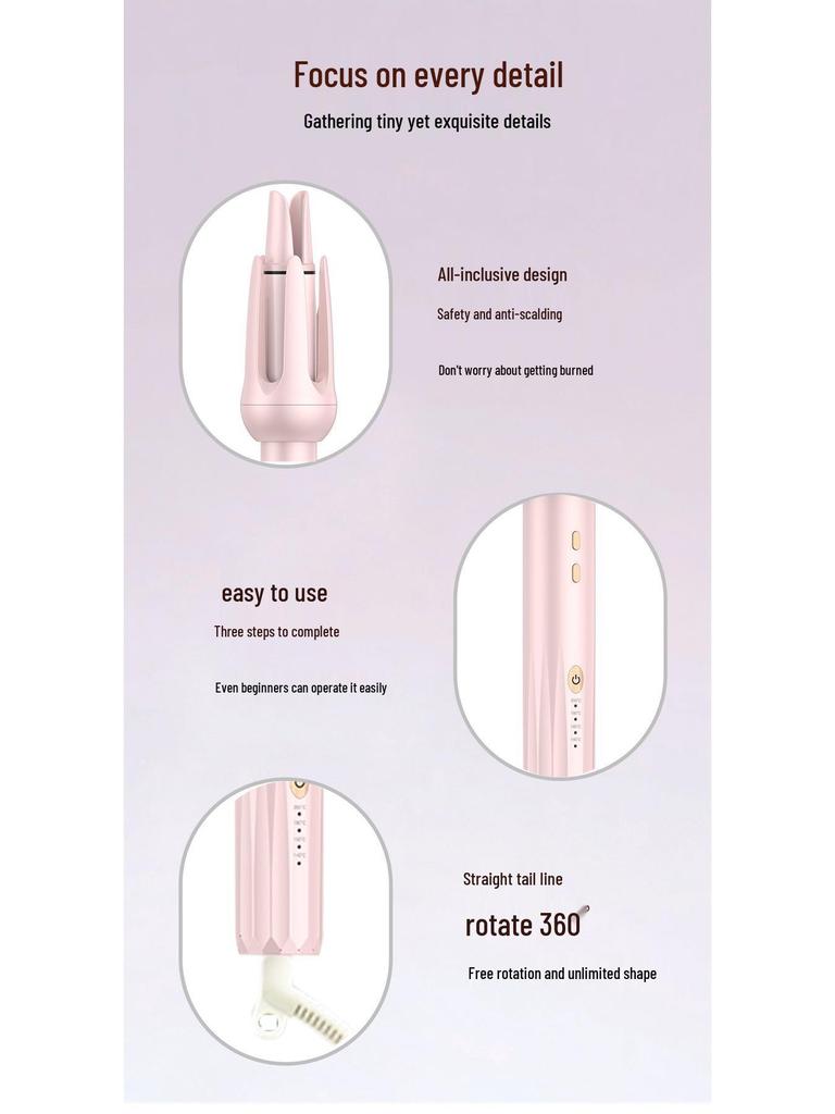 Korean Style 32mm Curling Iron for Large Curls – Safe, No Hair Damage, Perfect for Dorms and Easy Styling