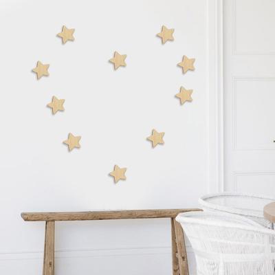 10 Pcs Star Wall Decoration Wooden Boho Star Wall Decor Nursery Wall Star Decoration for Baby Room Kids Bedroom